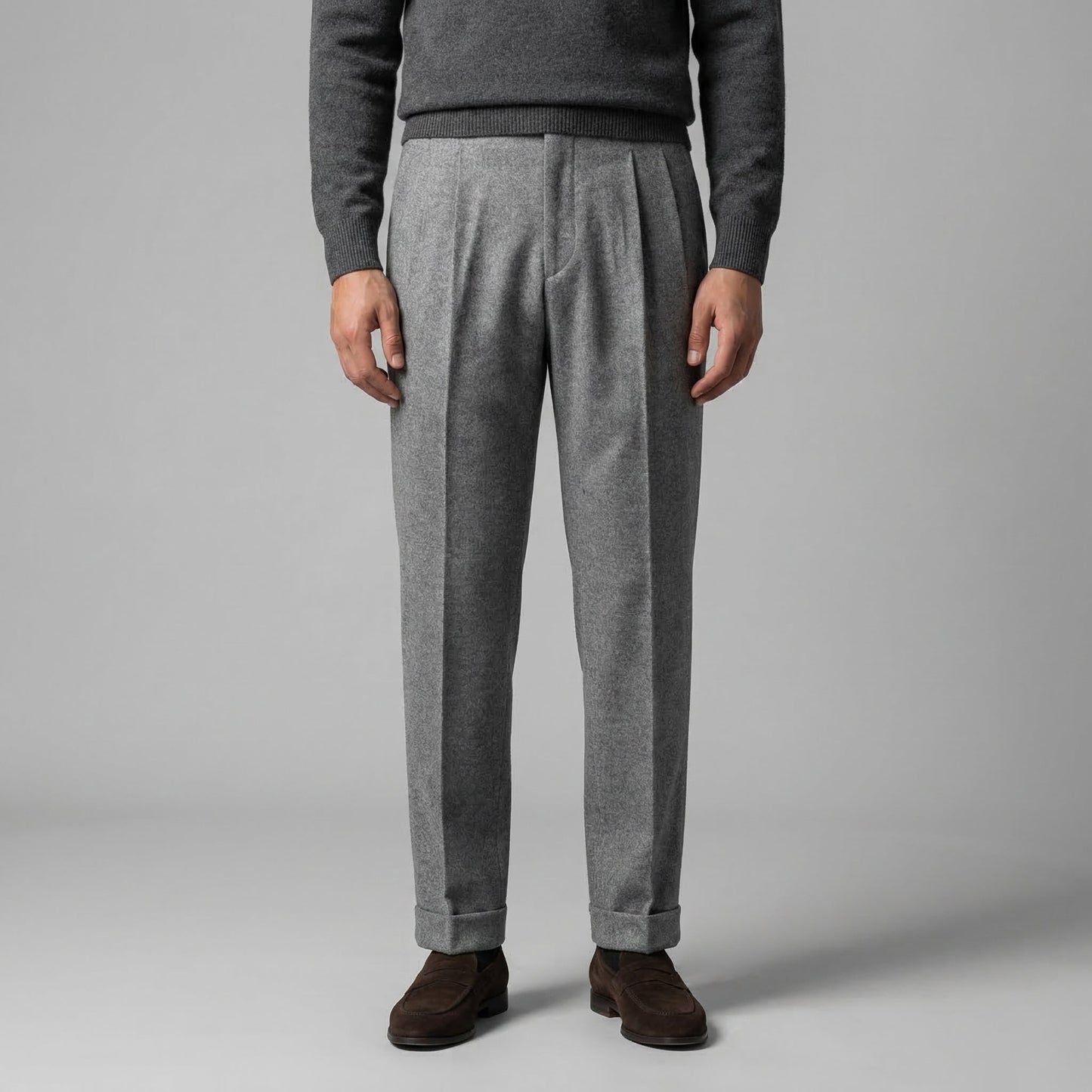 Alveron | Men’s Straight Fit Pleated Dress Trousers