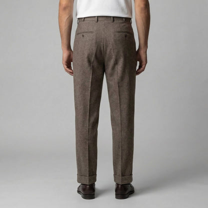 Alveron | Men’s Straight Fit Pleated Dress Trousers