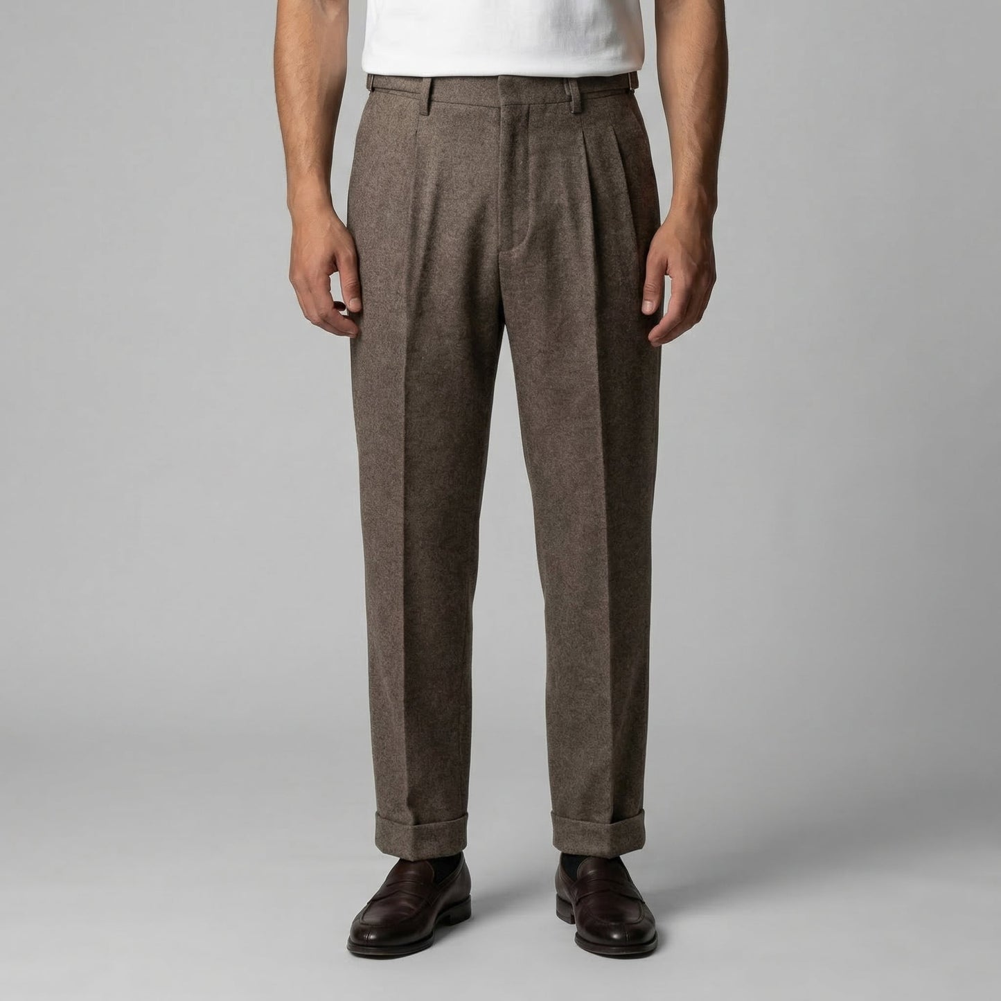 Alveron | Men’s Straight Fit Pleated Dress Trousers