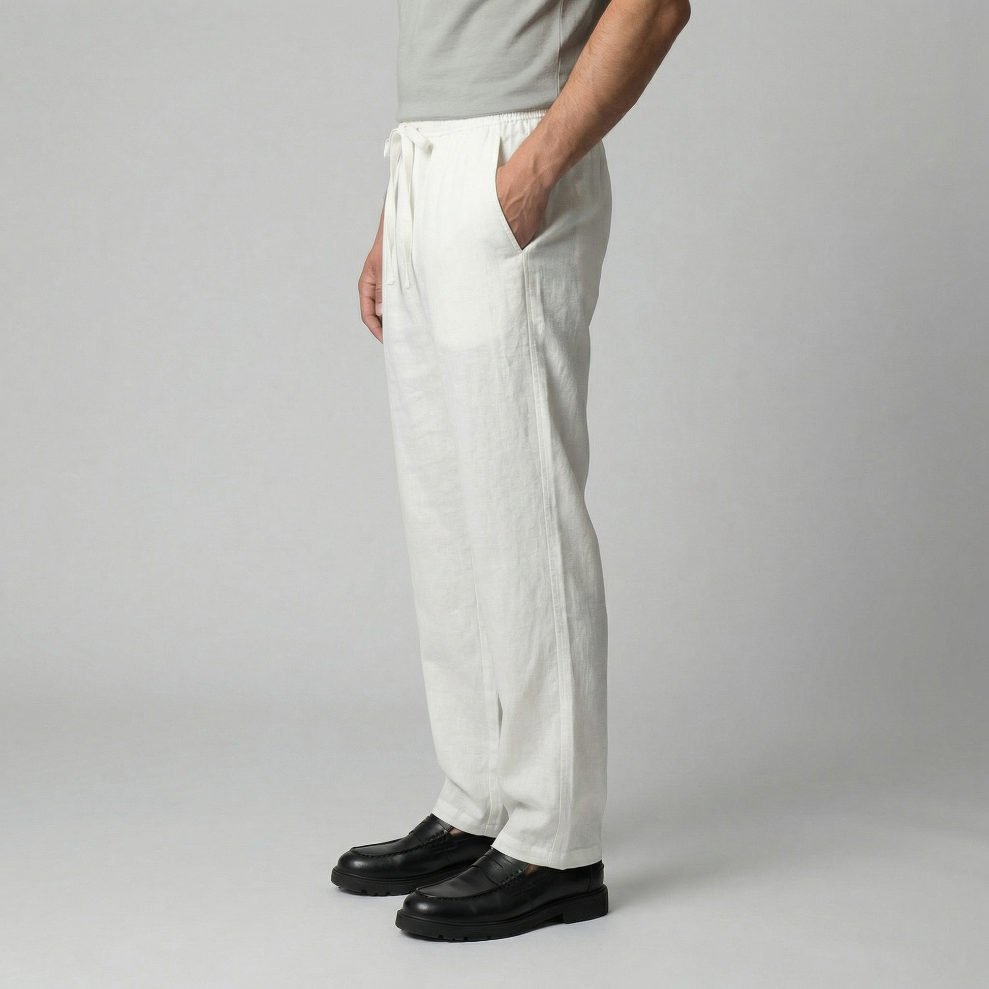 Elviro | Men’s Linen Slim Fit Trousers