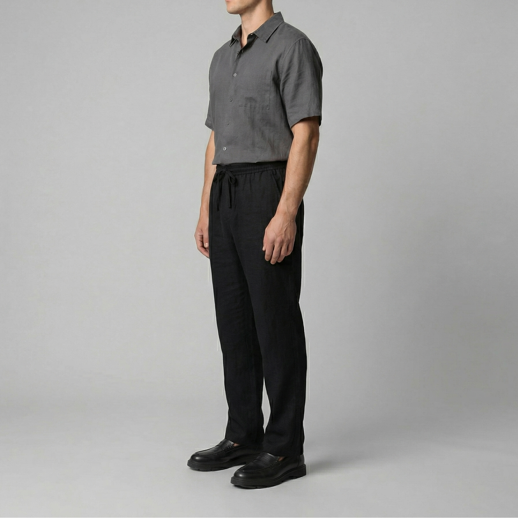 Elviro | Men’s Linen Slim Fit Trousers