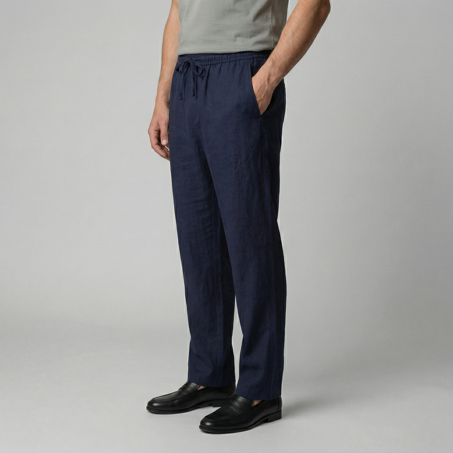Elviro | Men’s Linen Slim Fit Trousers