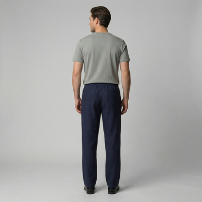 Elviro | Men’s Linen Slim Fit Trousers