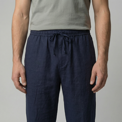 Elviro | Men’s Linen Slim Fit Trousers