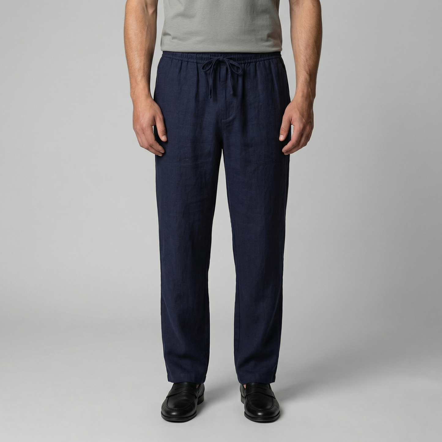 Elviro | Men’s Linen Slim Fit Trousers