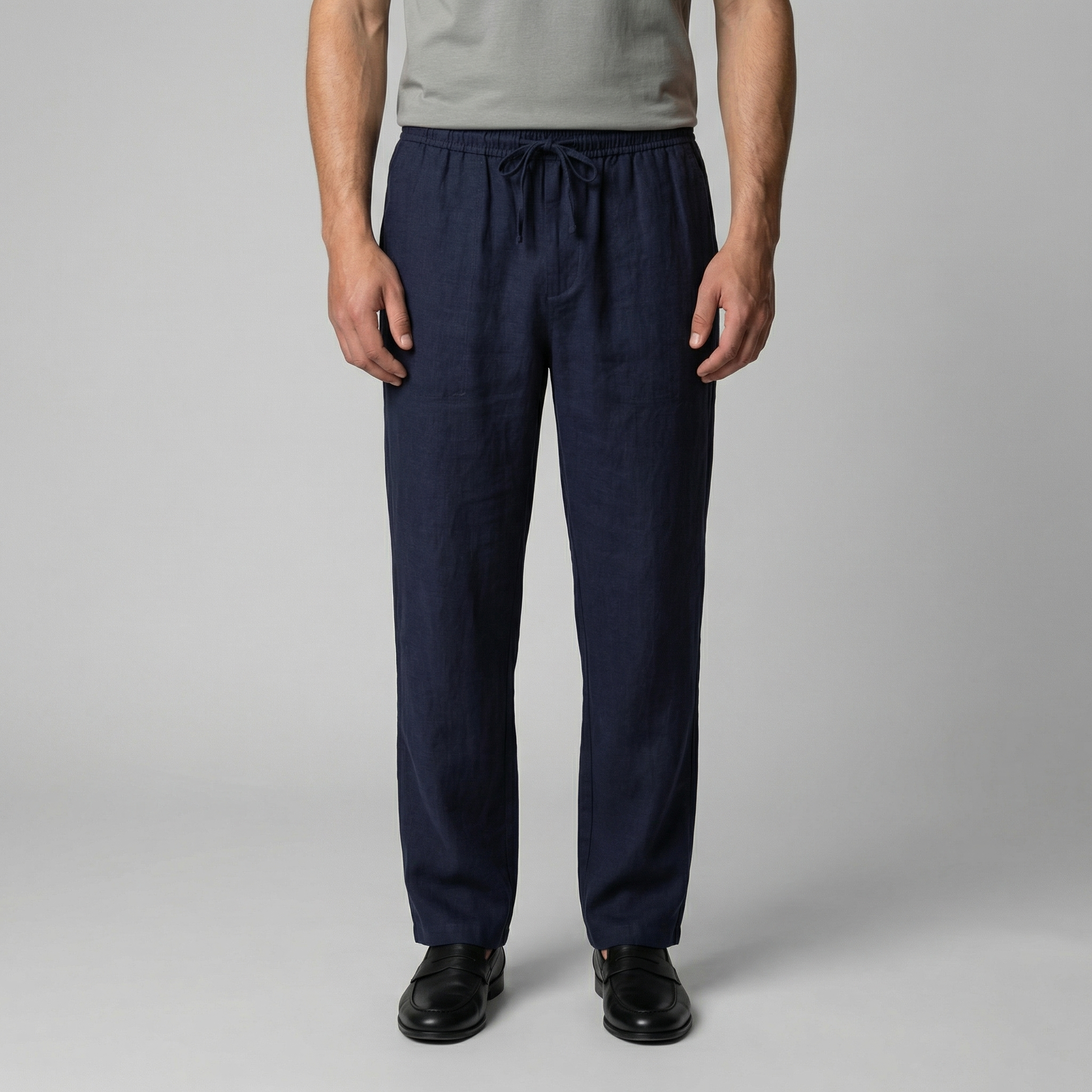 Elviro | Men’s Linen Slim Fit Trousers