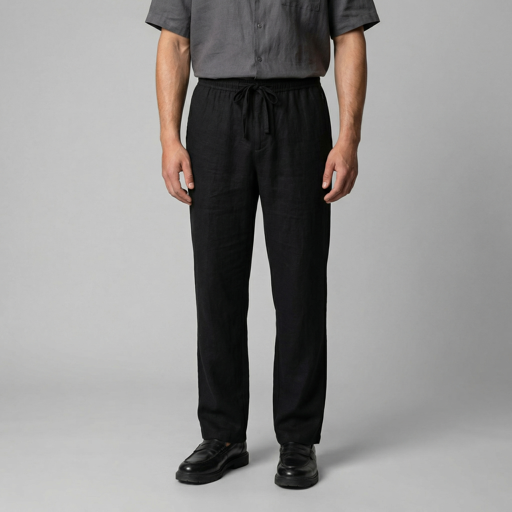 Elviro | Men’s Linen Slim Fit Trousers