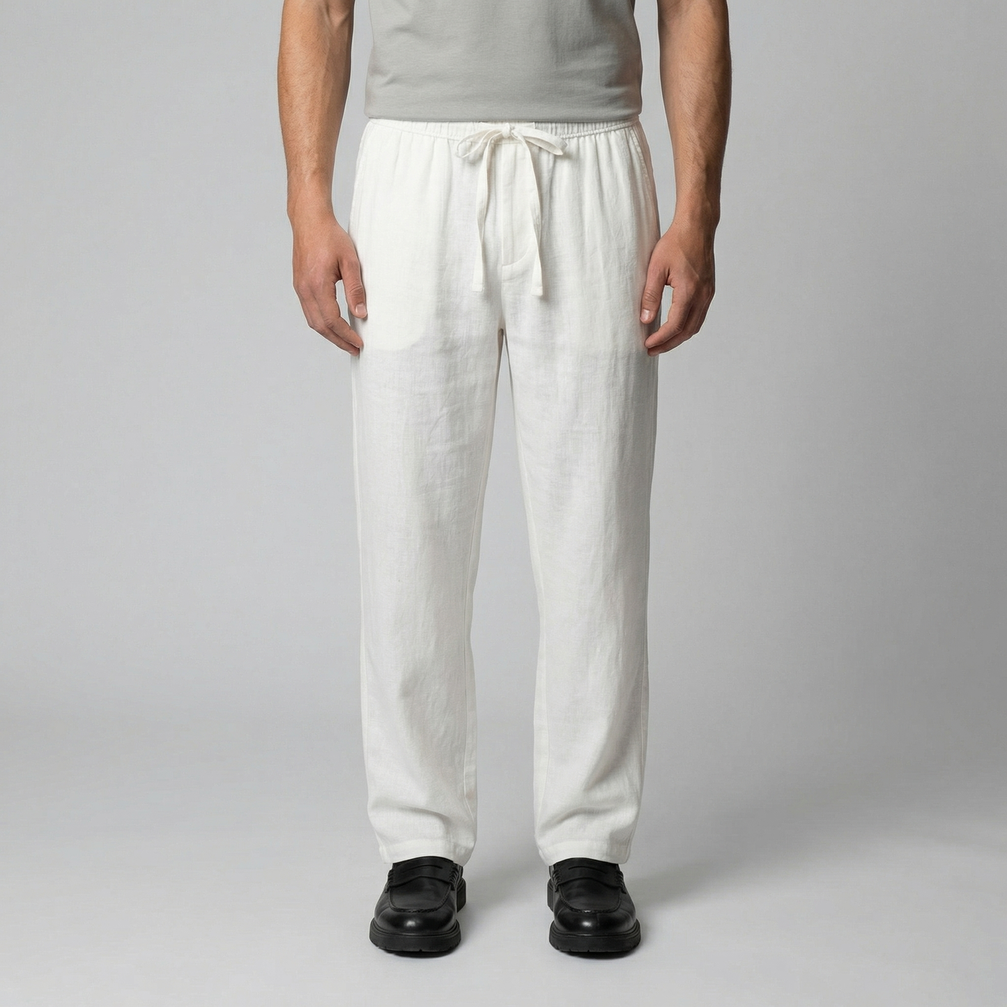 Elviro | Men’s Linen Slim Fit Trousers