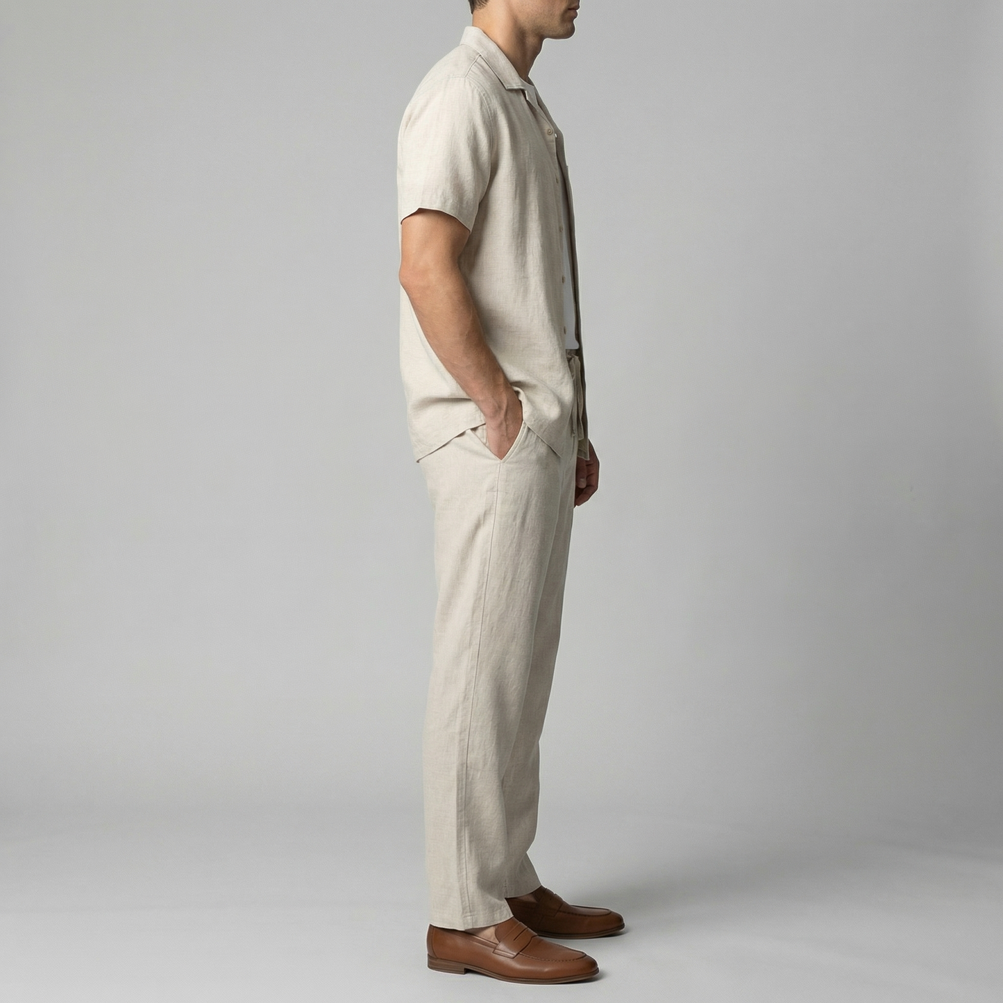 Elviro | Men’s Linen Slim Fit Trousers