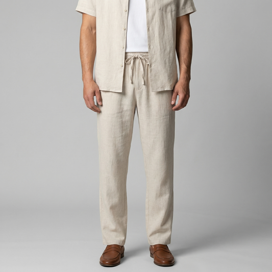 Elviro | Men’s Linen Slim Fit Trousers