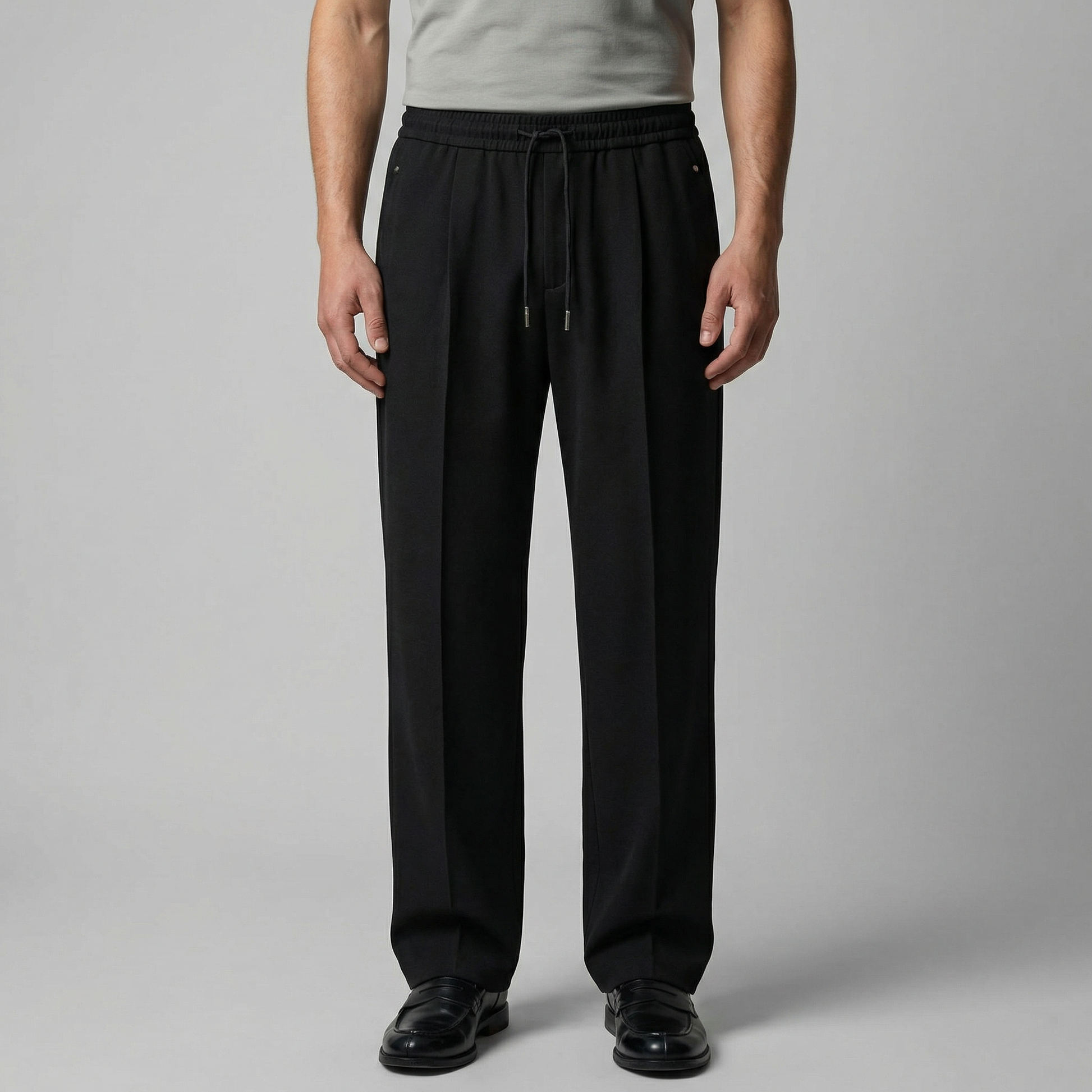 Orvello | Men’s Wide Leg Drawstring Trousers
