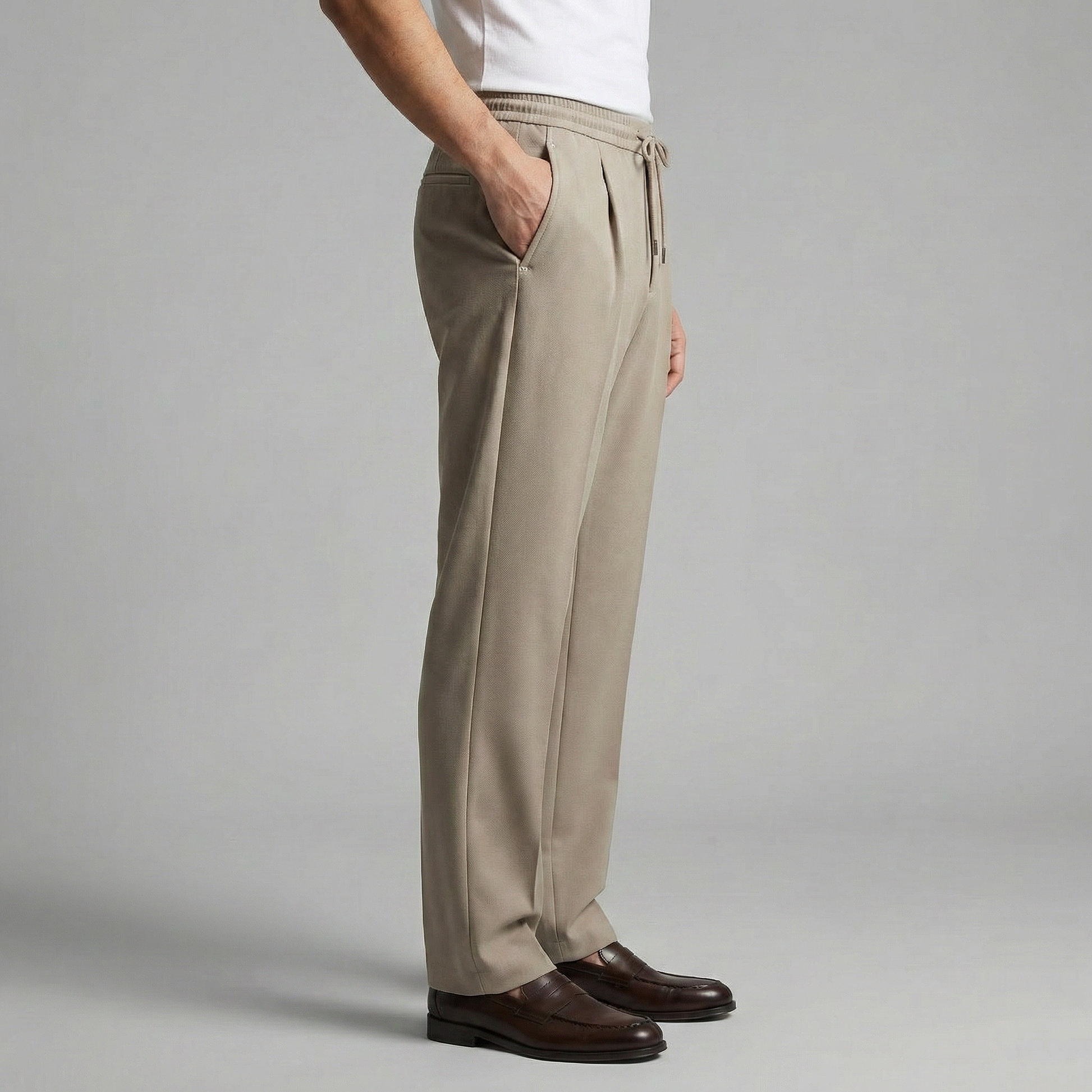 Orvello | Men’s Wide Leg Drawstring Trousers