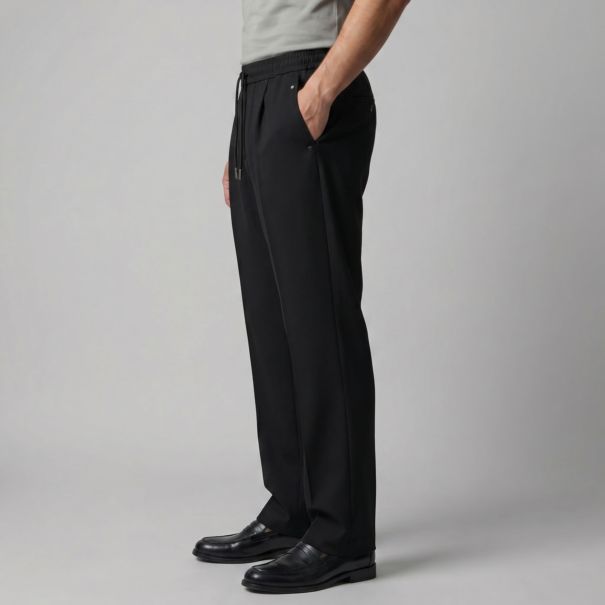 Orvello | Men’s Wide Leg Drawstring Trousers
