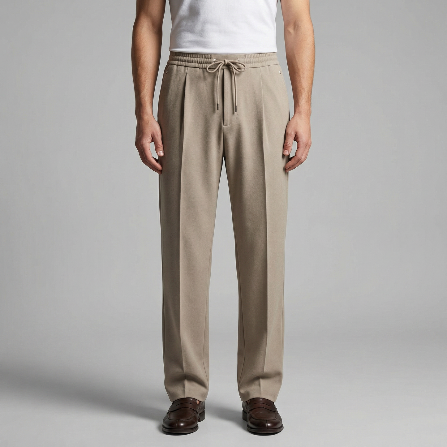 Orvello | Men’s Wide Leg Drawstring Trousers