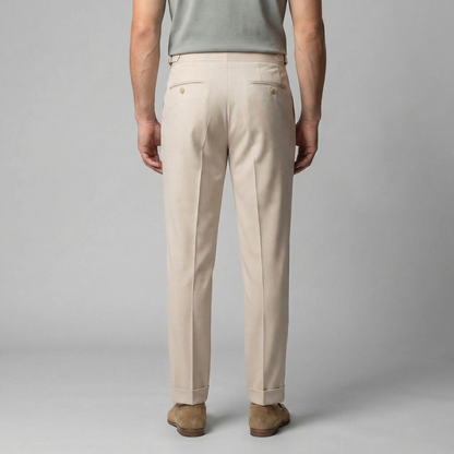 Rovento | Men’s Retro High Waist Straight Leg Trousers