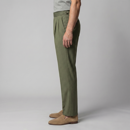 Rovento | Men’s Retro High Waist Straight Leg Trousers