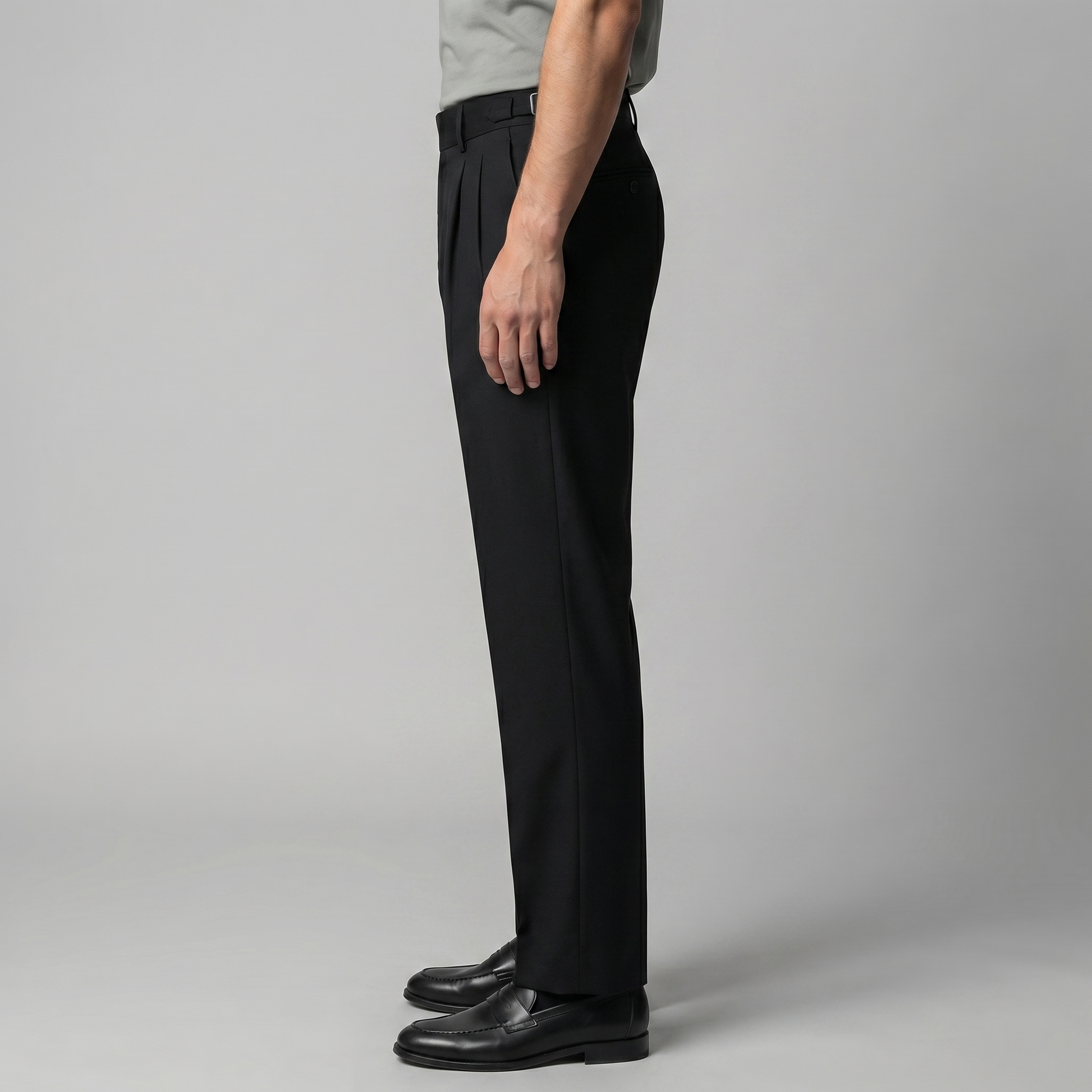 Rovento | Men’s Retro High Waist Straight Leg Trousers