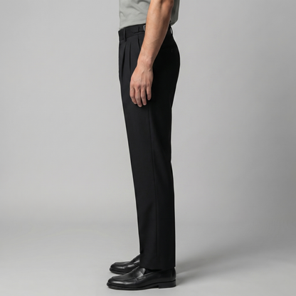 Rovento | Men’s Retro High Waist Straight Leg Trousers