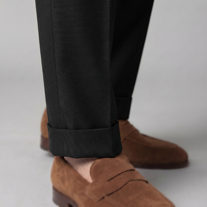 Rovento | Men’s Retro High Waist Straight Leg Trousers