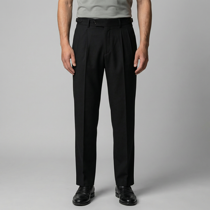 Rovento | Men’s Retro High Waist Straight Leg Trousers