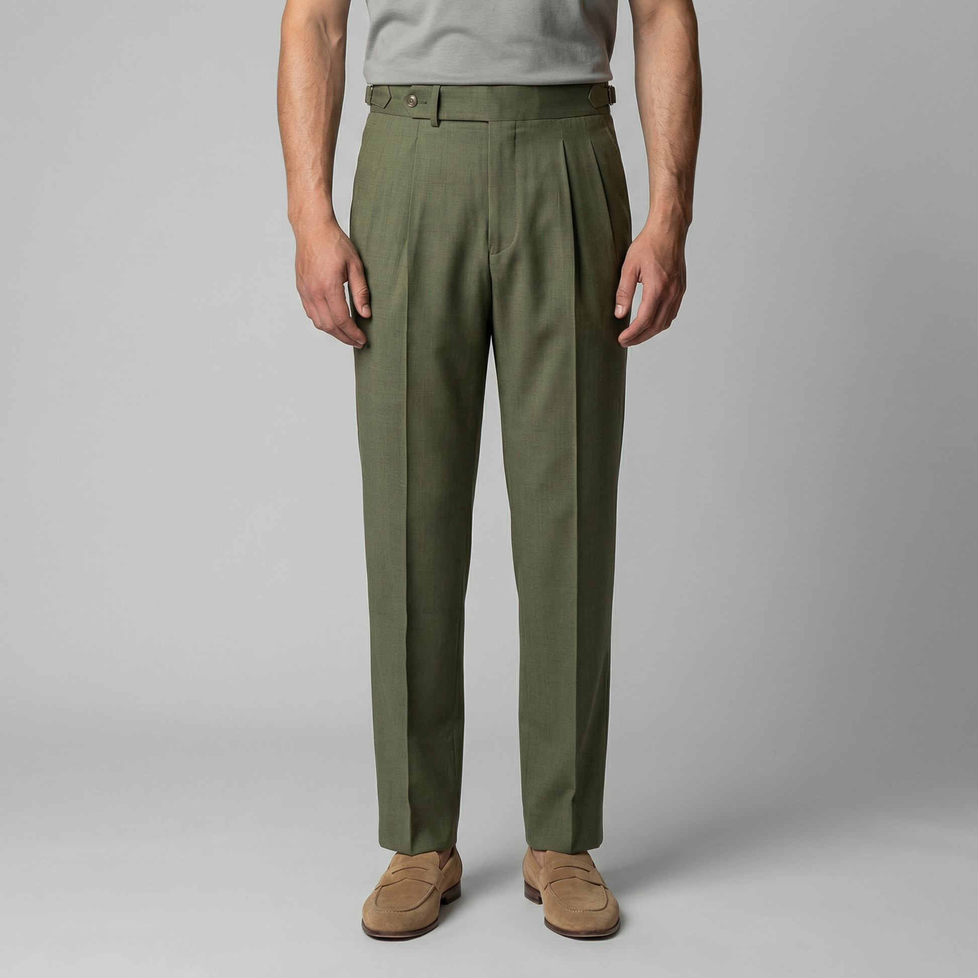 Rovento | Men’s Retro High Waist Straight Leg Trousers
