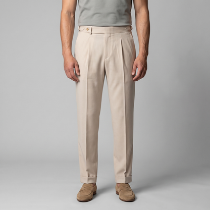 Rovento | Men’s Retro High Waist Straight Leg Trousers