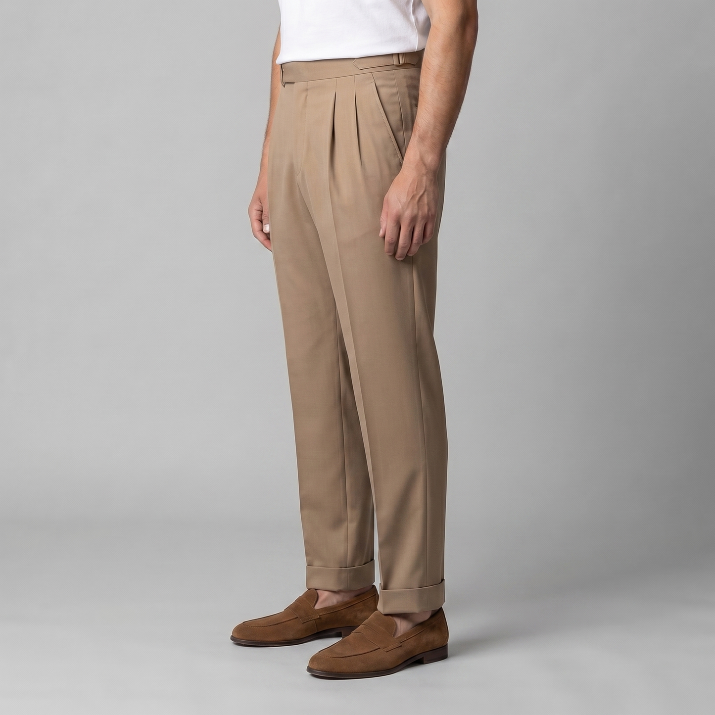 Rovento | Men’s Retro High Waist Straight Leg Trousers