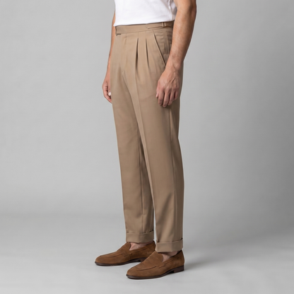 Rovento | Men’s Retro High Waist Straight Leg Trousers