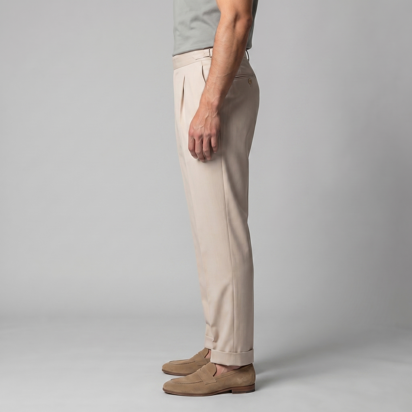 Rovento | Men’s Retro High Waist Straight Leg Trousers
