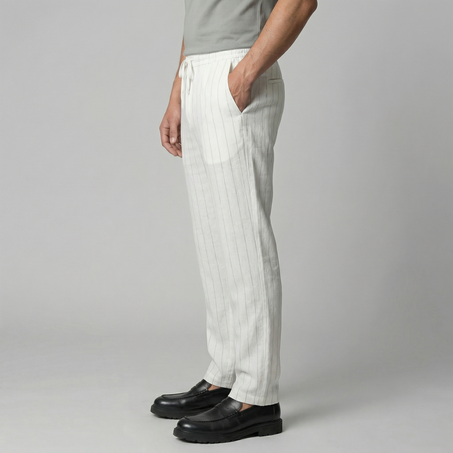 Serano | Men’s Lightweight Drawstring Linen Trousers