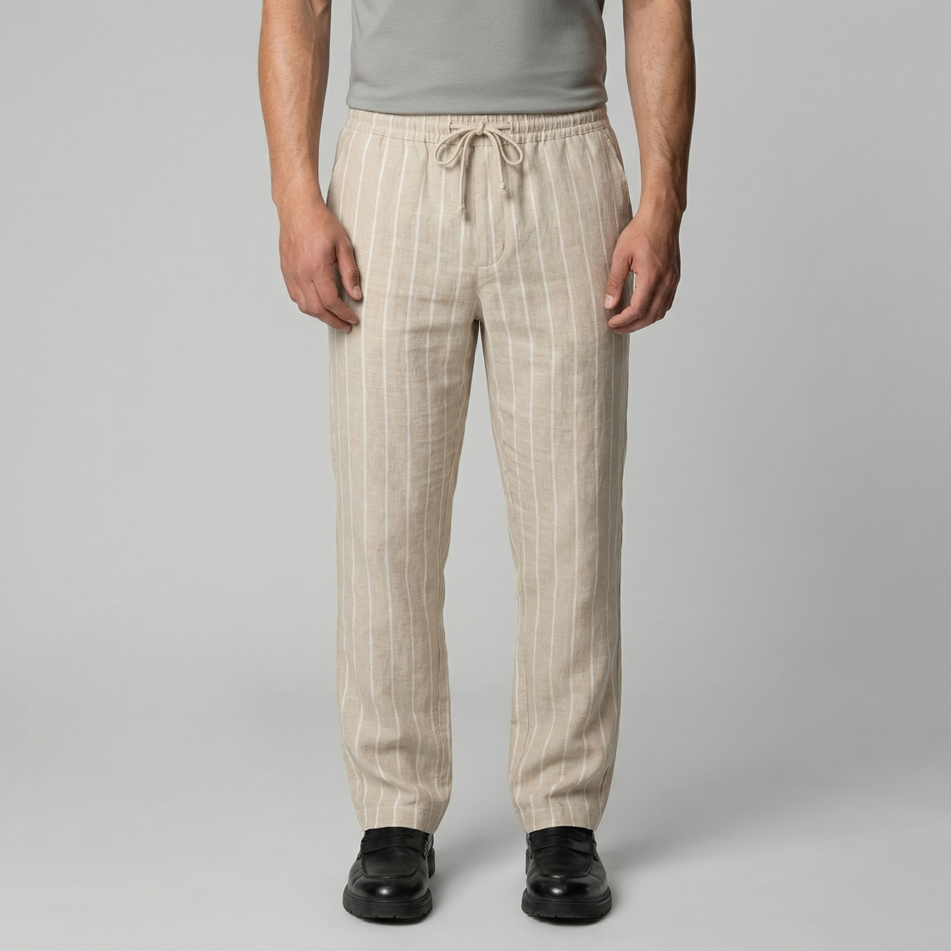 Serano | Men’s Lightweight Drawstring Linen Trousers