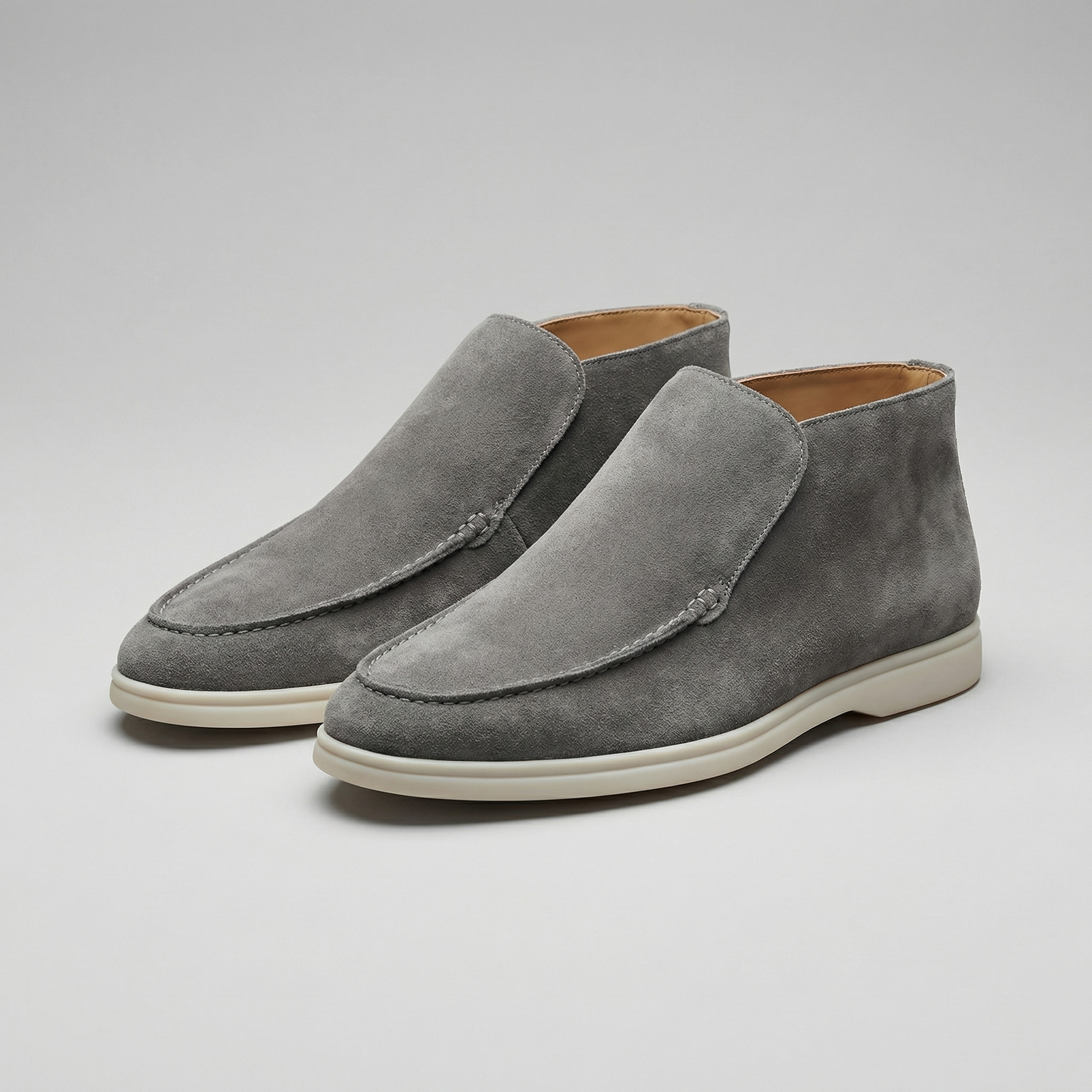Torvani | Men’s High Suede Slip-On Loafers
