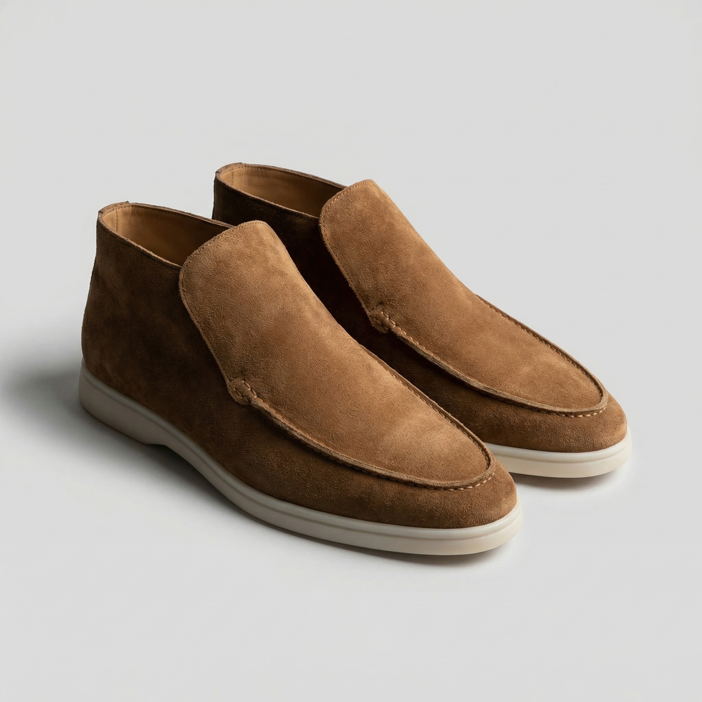 Torvani | Men’s High Suede Slip-On Loafers