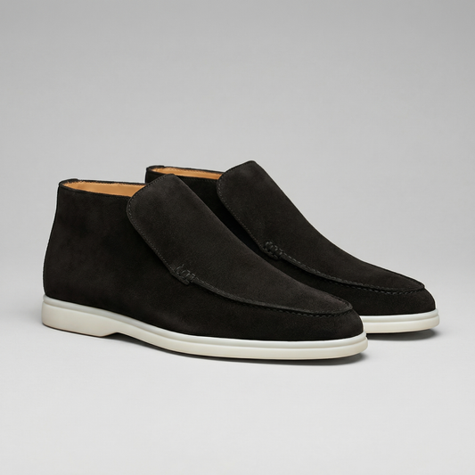 Torvani | Men’s High Suede Slip-On Loafers
