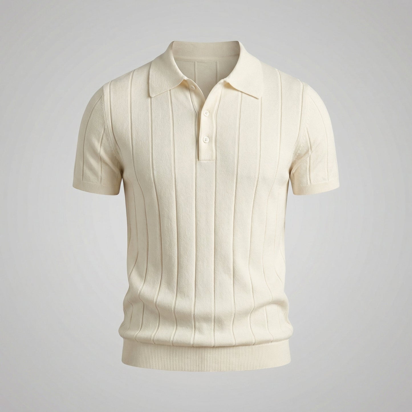 Valerio | Men’s Rib-Knit Cotton Polo Shirt
