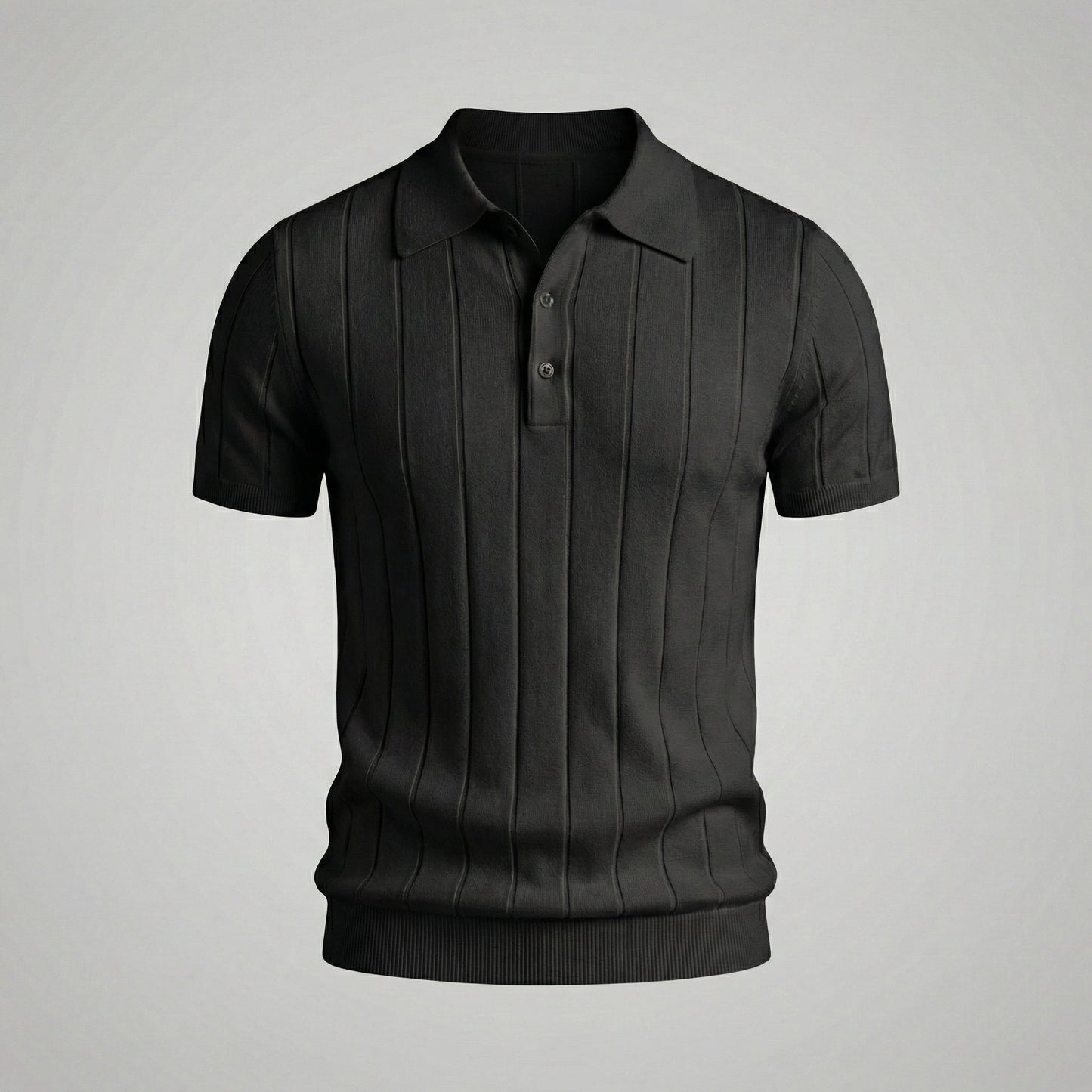 Valerio | Men’s Rib-Knit Cotton Polo Shirt