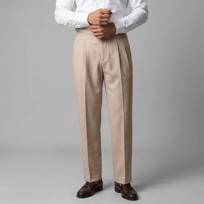 Vantiero | Men’s High-Waisted Straight Leg Dress Trousers