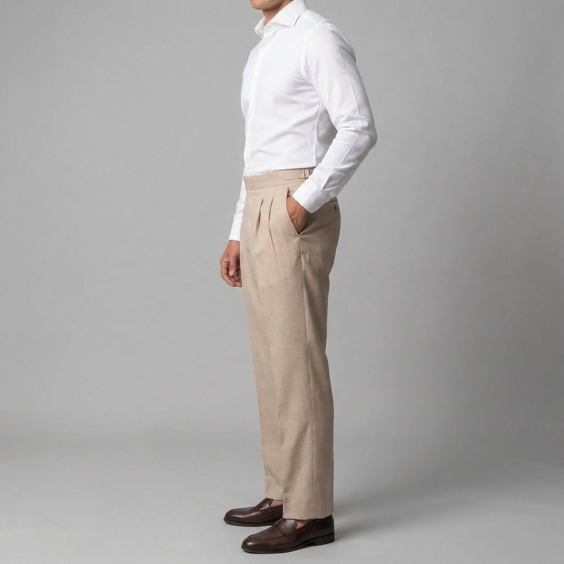 Vantiero | Men’s High-Waisted Straight Leg Dress Trousers