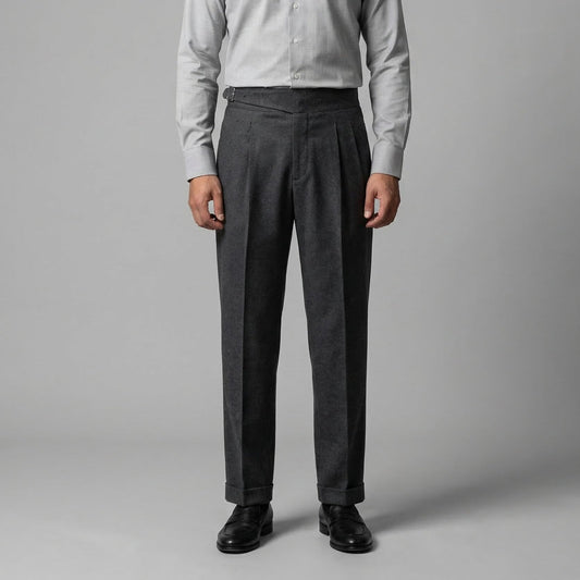 Vantiero | Men’s High-Waisted Straight Leg Dress Trousers